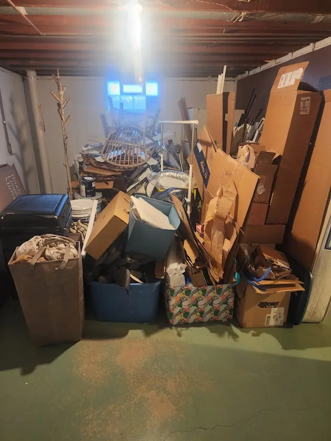 Roll-off dumpster container at job site for Cleanout Dumpster Rental in East Amwell